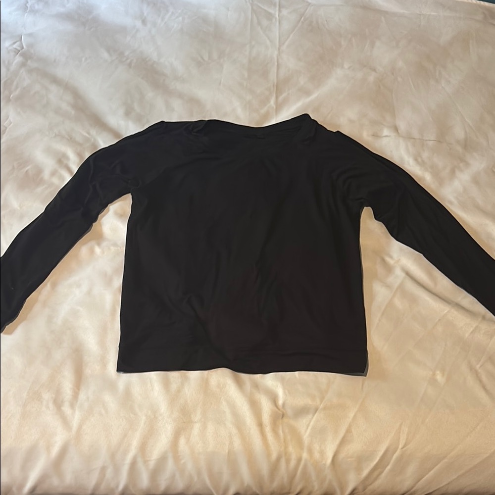 Elegant Black Long Sleeve Women's Top